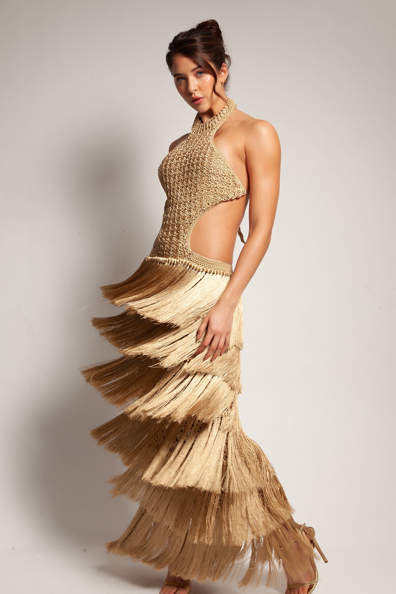 Vestido largo glamuroso