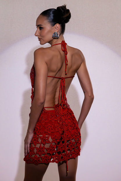 Vestido Laranjeira Curto Bordado